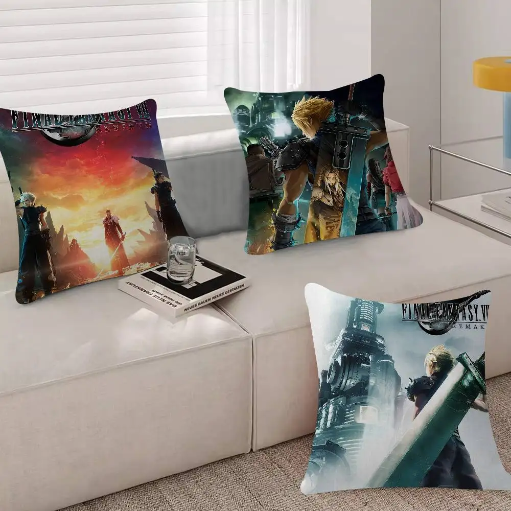 Videogames F-FINAL FANTASYs Pillow Anime Pillow Sofa Bed Head Pillow Cover Cushion Cover 45x45 Cm Fashion
