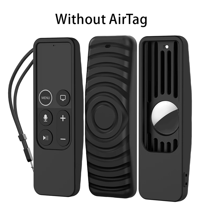 For 2017 Apple TV HD/4K Siri Remote TV Siri Remote 1St Gen Case With For Airtag Holder Anti Slip Silicone Cover