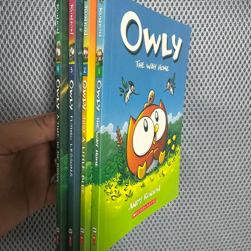 4 كتب/مجموعة 1-4 كبير العينين البومة البومة الفصل جسر كتاب صور الإنجليزية قراءة القصص المصورة