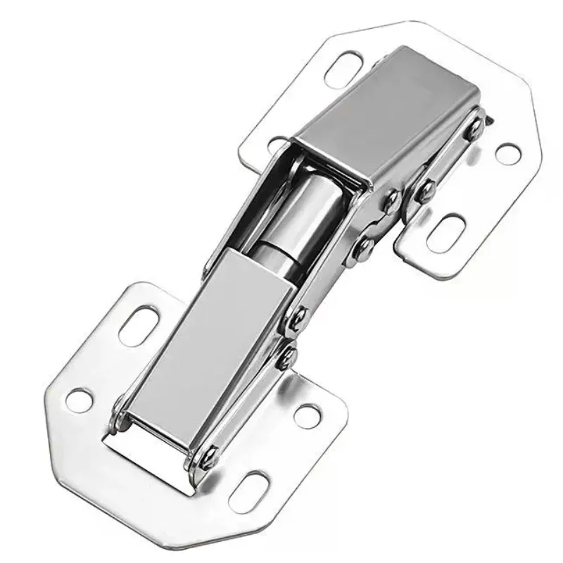 New 2Pcs Stainless Concealed Kitchen Cabinet Hinges Camper Car Door Support Furniture Hardware Supplies Hidden Hinges