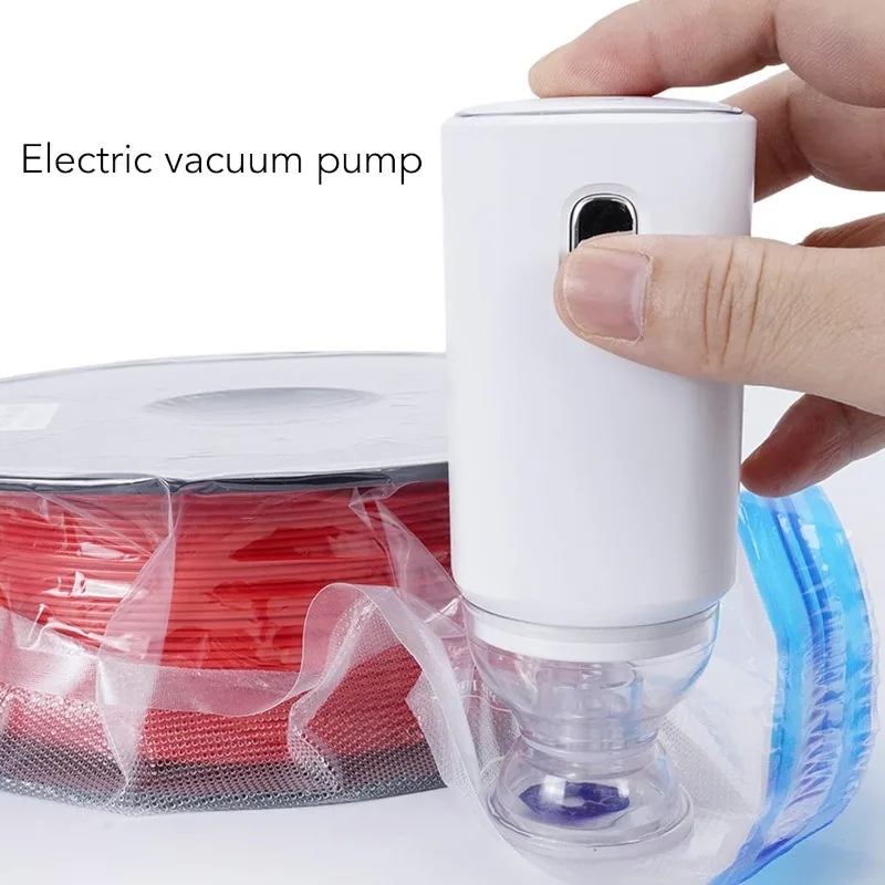 Vacuum Storage Bags Vacuum Bag Pump Rechargeable Portable Electric Vacuum Sealed Compression Pump Space Saver Bags for 3D Print