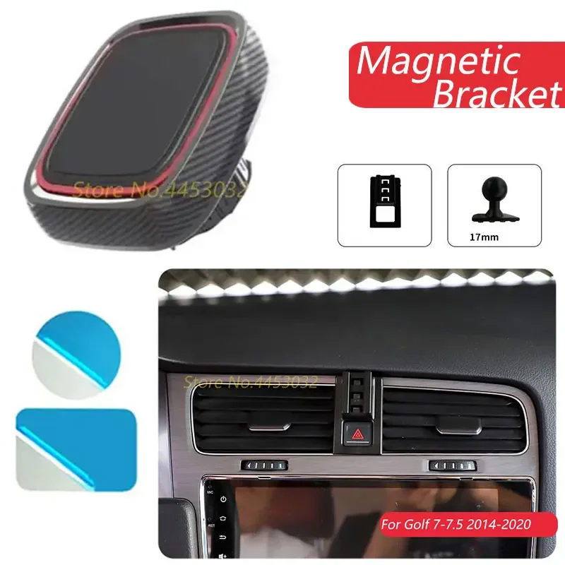 

Car Phone Holder Magnetic For Volkswagen Golf MK7 7 2014-2020 GPS Strong Magnet Mount Bracket With a Base Interior Accessories