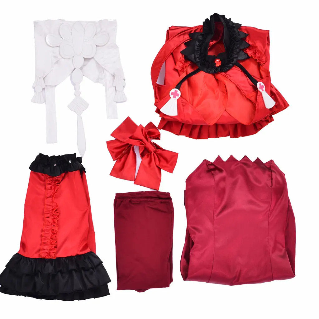 Juego Fire Emblem Cosplay Dorothea Timeskip disfraz vestido rojo con accesorios fiesta de Halloween juego de rol traje de actuación en escenario