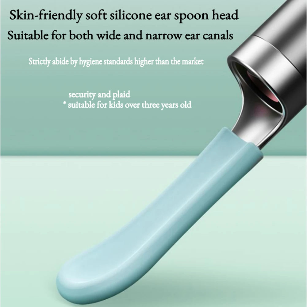 Set di detergenti per orecchie visivi intelligenti con set di assistenza sanitaria per pulitore per orecchie con otoscopio ricaricabile per fotocamera