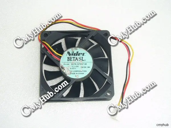 For Nidec D07R-12T2S7 A0 DC12V 0.43A 7015 7CM 70MM 70X70X15MM 3pin Cooling Fan D07R-12T2S7