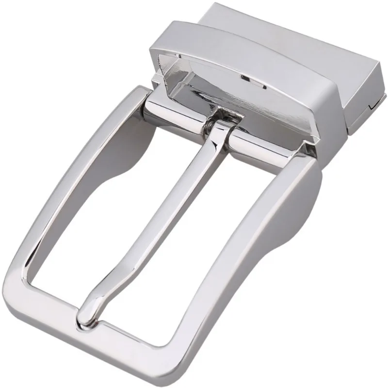 New! For Men Zinc Alloy Pin Buckle Fashion Gold Belt Buckle for Trousers Male Accessories Reverse Belt Buckle