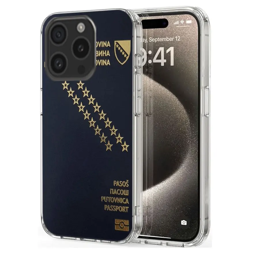 Bosnia and Herzegovina Passport Clear Phone Case For Apple iPhone 12 13 Mini 11 14 15 16 Pro Max Cover XS MAX XR Soft