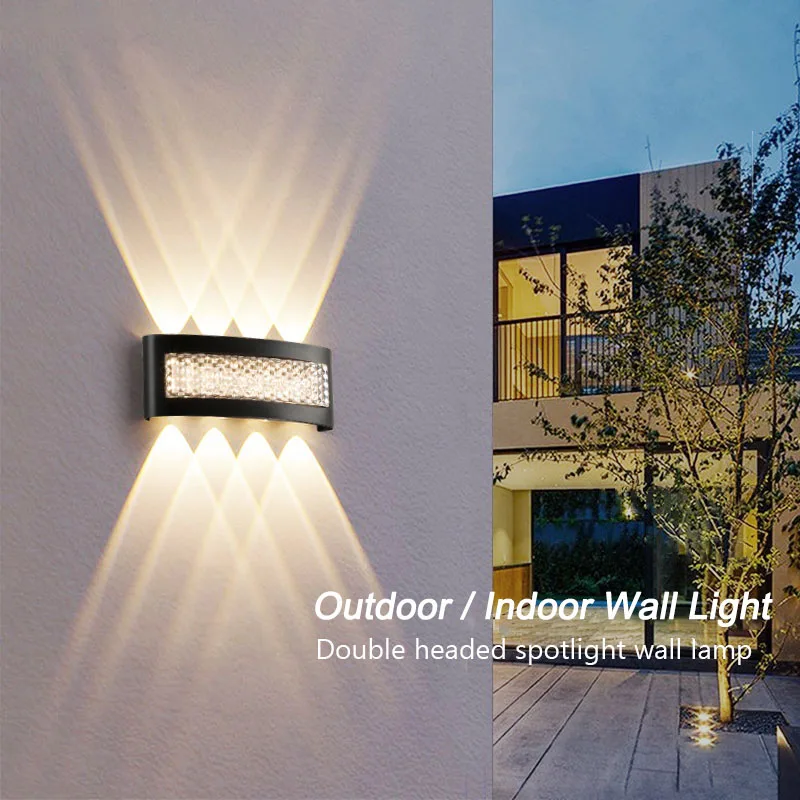 

LED Outdoor Wall Lamp Up Down Illuminated Lights Indoor Wall Light for Home Decoration Garden Porch Stair Living Room Lighting