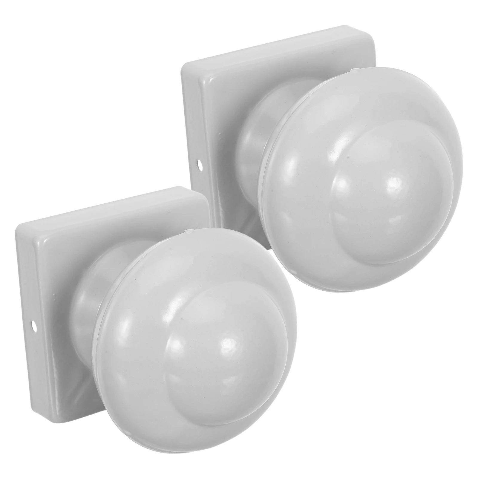 

2pcs Iron Decorative Covers Weatherproof Post Caps For Gate Deck Railing Durable Outdoor Protection - Fence