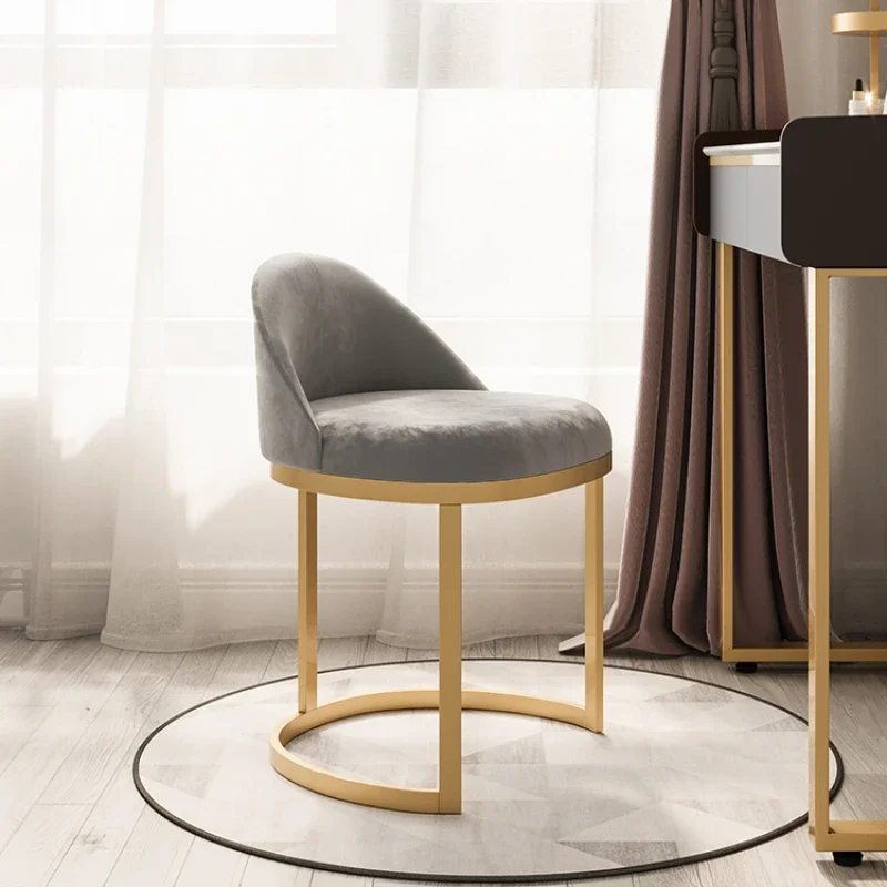 

Nordic Style Dressing Stool - Light Luxury Makeup Chair, Portable Vanity Seat, Easy Clean, Bedroom Furniture