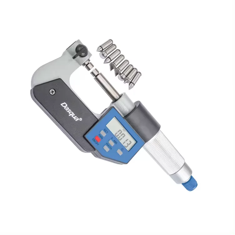 Dasqua Stainless Steel Universal Micrometer With Interchangeable Anvils Electronic Digital Ultimate Accuracy