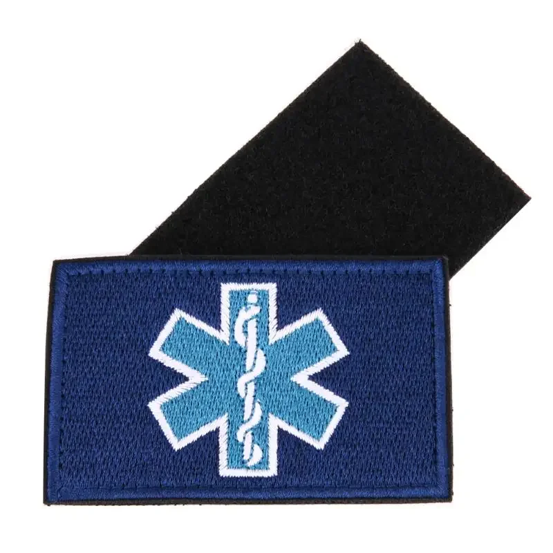 2pcs/set Embroidery Patch Emergency Medical Technician PARAMEDIC EMT Embroidered Patches Military Tactical Armband Badge Badges