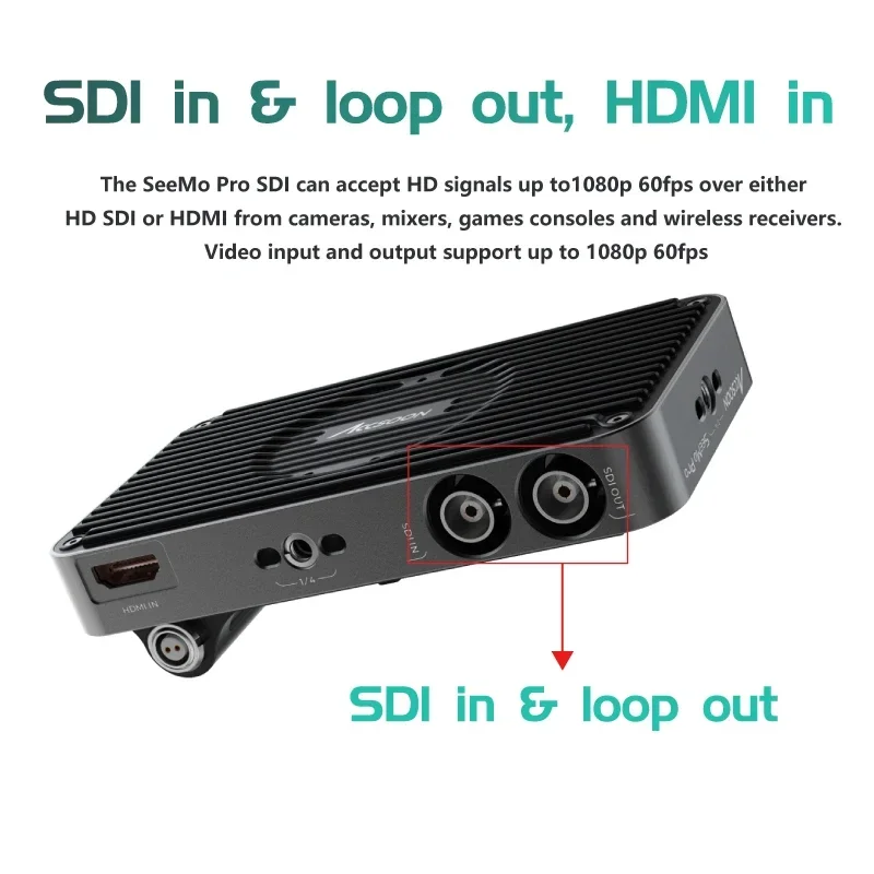 Accsoon SeeMo Pro SDI HDMI to USB-C Video Capture Adapter for iPhone Support 1080P 60FPS Video & Real-Time live sterming