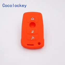 Cocolockey Replacement Silicone Car Key Case Fob Cover for BMW 7 SERIES E65 E66 E67 745i 745Li 750i 750Li 760i 4 Button Protect