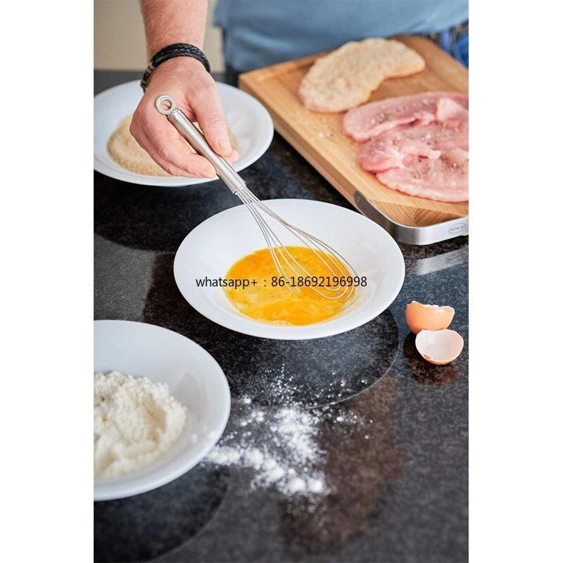 18/10 Stainless Steel Silicone Egg Beater Mixer High Temperature Resistant Non-stick Pan Mixer