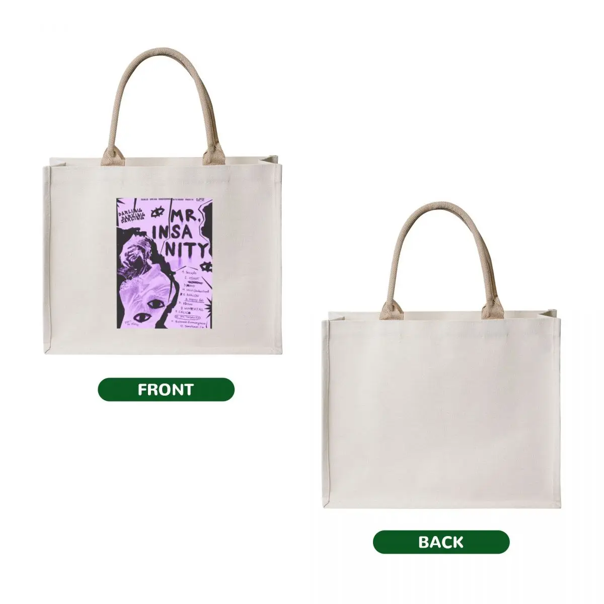 DPR IAN, Mr Insanity Tote Bag great bag cloth bag woman reusable grocery bags tote bags cloth bags