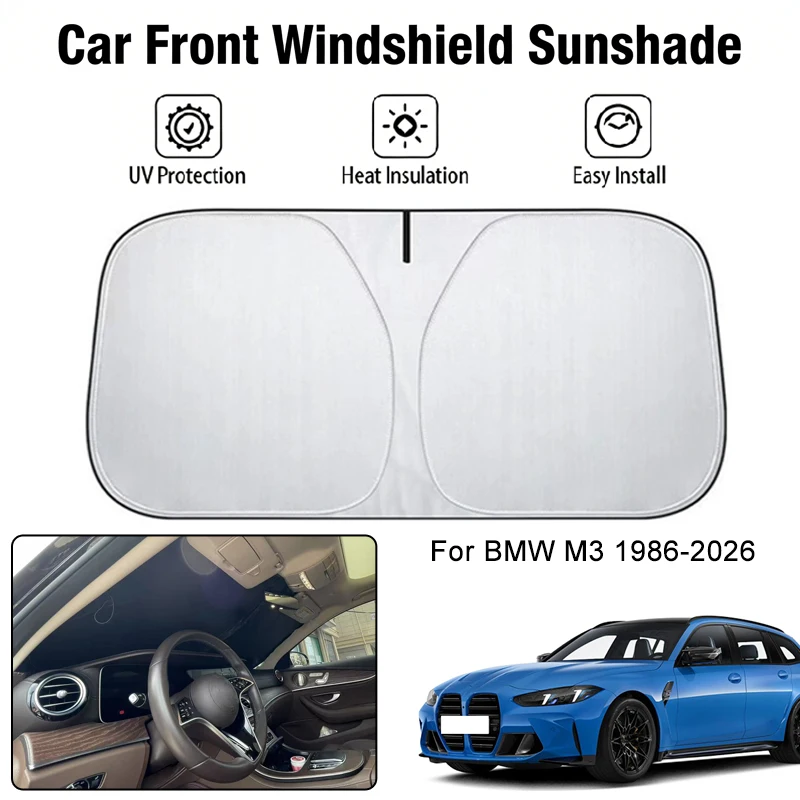 

Car Front Windshield Sunshade Cover For BMW M3 1986-2026 UV Block Heat Insulation Auto Interior Sun Protection Accessories