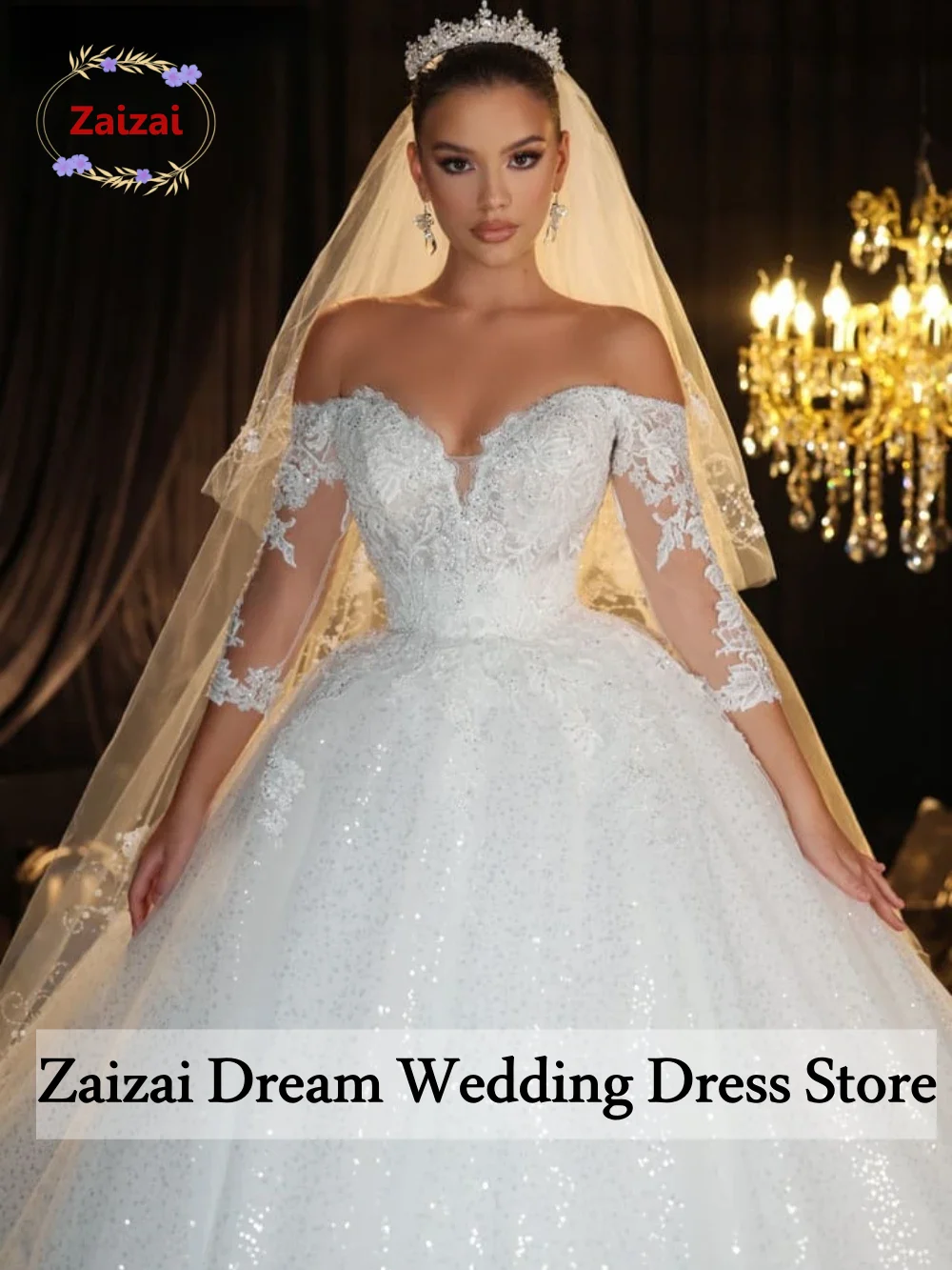 Customzied Exquisite Princess Wedding Dresses Sweetheart Off The Shoulder Pearl Embroidery Bridal Gown Train Vestidos De Novia