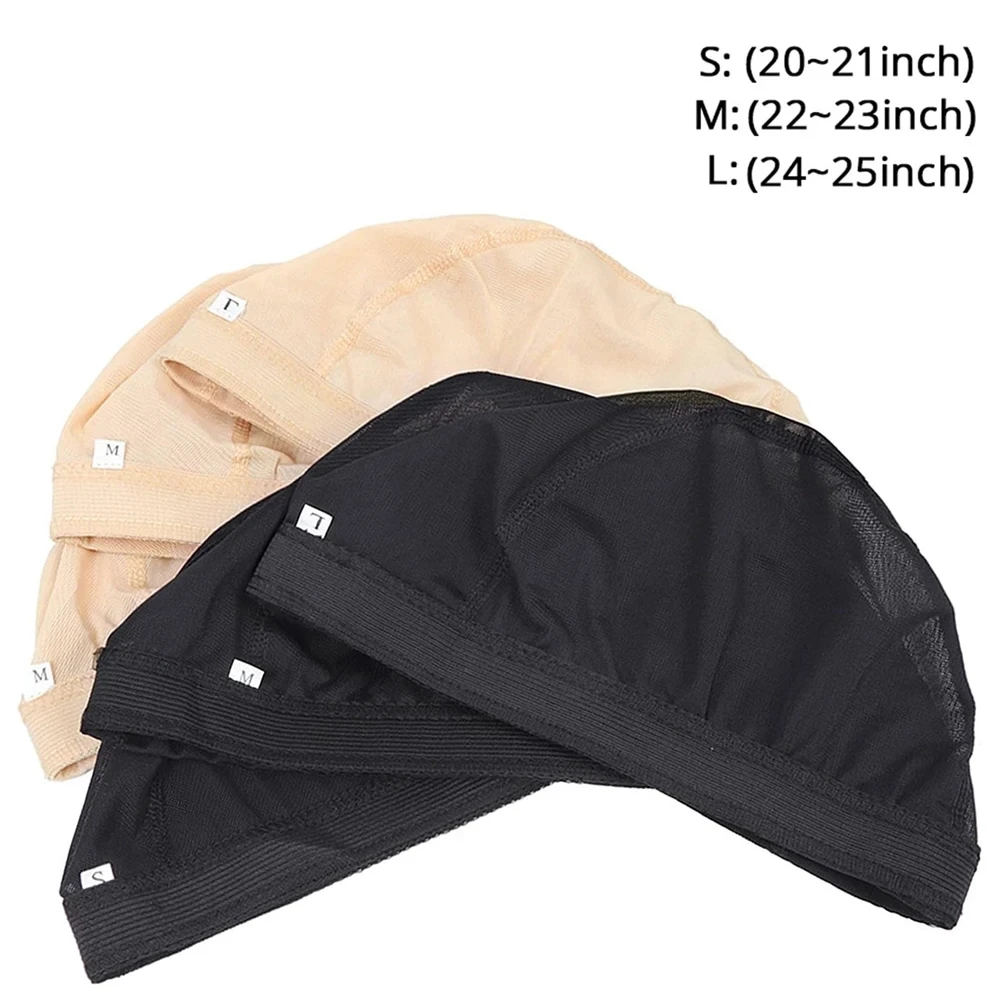 DAHIFY-Bonnet de Perruque en Filet Nude de Haute Qualité, Doublure en Maille, Utilisation et Lavage Personnalisés, Sans Colle Facilement, avec Bande artificiel astique Extensible