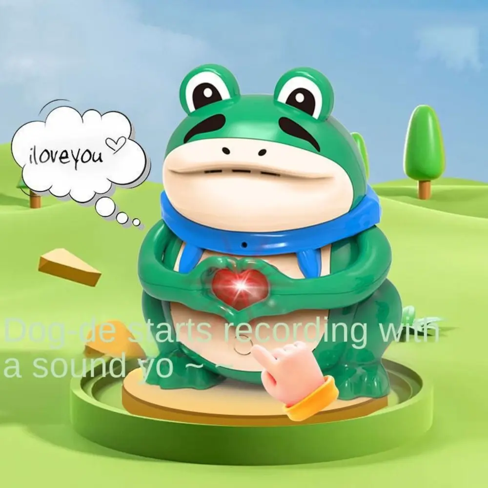 Confession Frog Flash Sound Toys Talking I Love You Luminous Frog Flash Model Anime Love Gesture Duck Sound Heart Led Toy