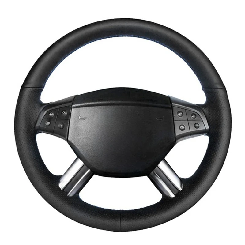 Black PU Artificial Leather Car Steering Wheel Cover for Mercedes Benz W164 M-Class ML350 ML500 X164 GL-Class GL4