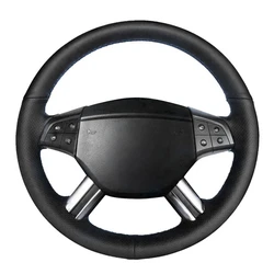 Black PU Artificial Leather Car Steering Wheel Cover for Mercedes Benz W164 M-Class ML350 ML500 X164 GL-Class GL4