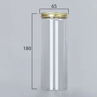 15 Sizes Clear Plastic Jar With Pink Aluminum Lids 2