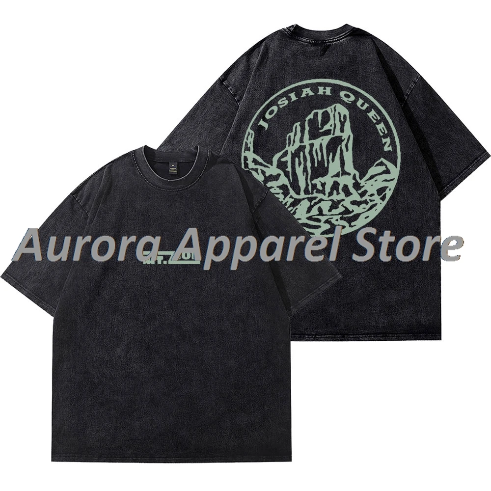 

Josiah Queen Mt Zion винтажные стираемые футболки 2025 Tour Merch для женщин и мужчин, хлопковая футболка с короткими рукавами