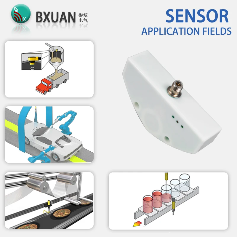 BXUAN F56 series ultrasonic proximity switch sensor 2-meter detection distance switch quantity NPN/PNP analog quantity 4-20mA