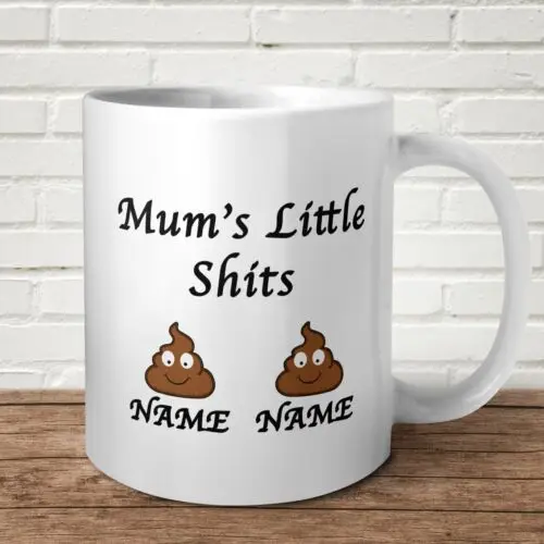 Mums Little Shits Mug Funny Customise Present Gift Birthday Mothers Day XMAS