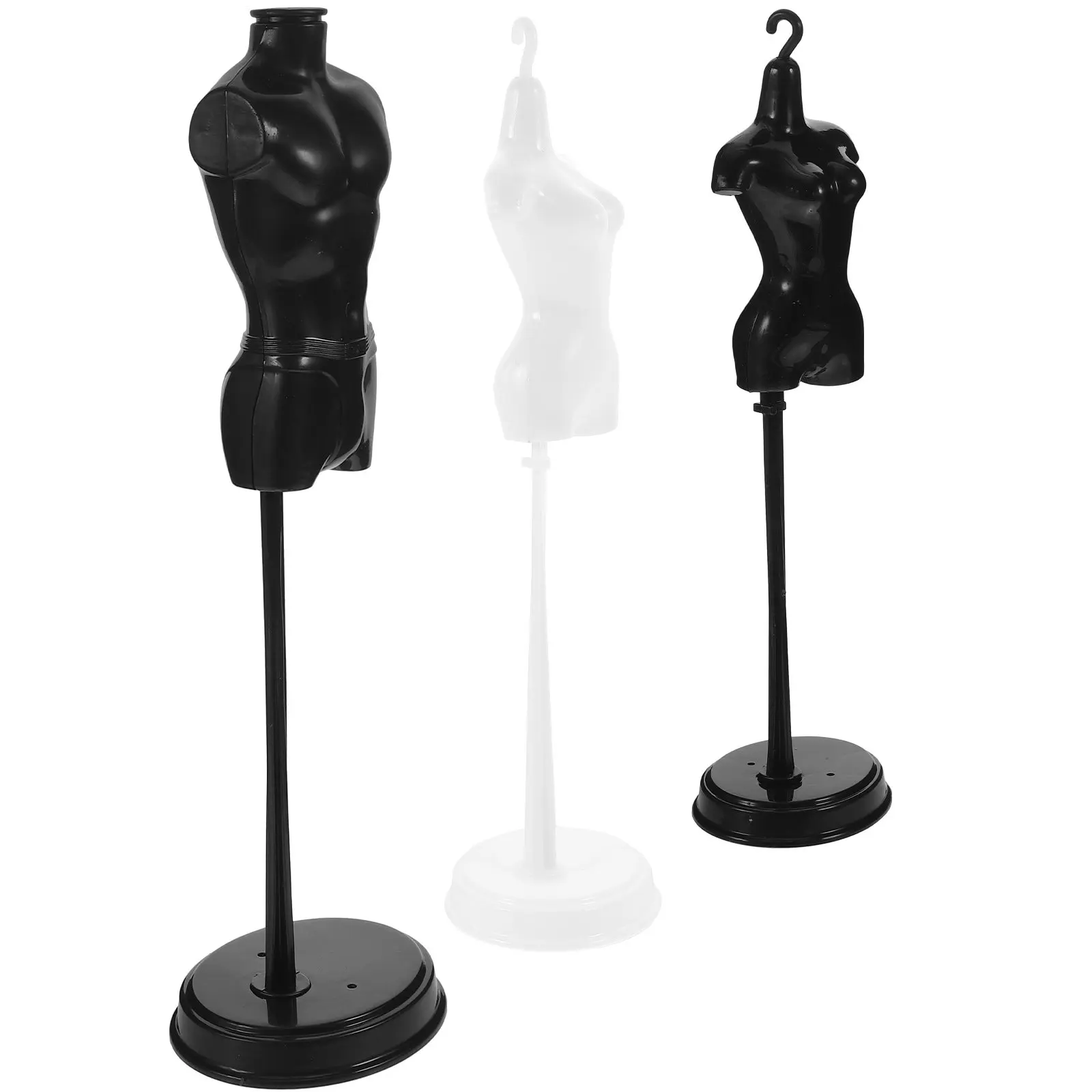 

3Pcs Small ABS Mannequin Stands for Clothes Display Dress Skirt Holders Mini Clothing Display Racks Mannequin Rack