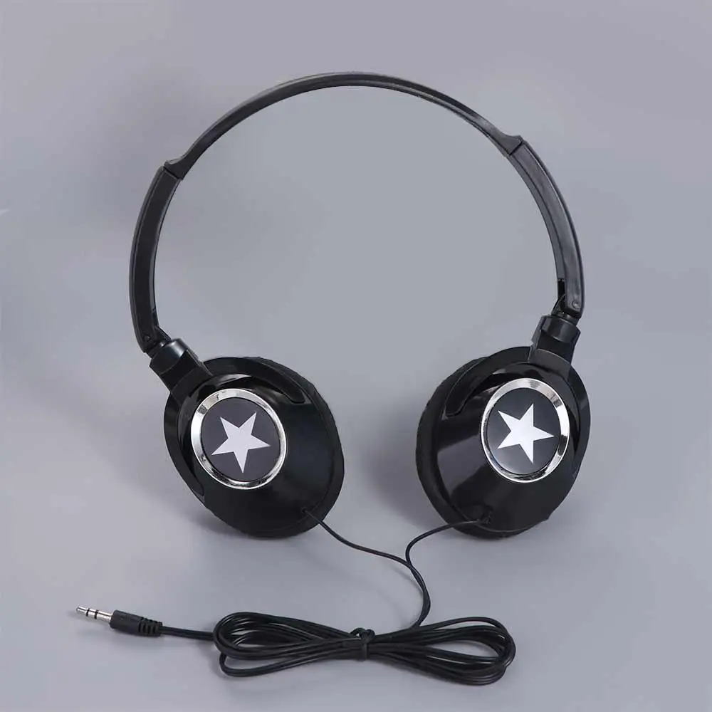 

Гибкие проводные наушники HiFi Sound Музыкальная стереогарнитура накладные наушники Регулируемые черно-белые складные наушники