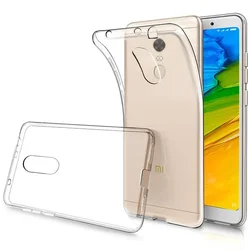 Transparent 360 Shockproof Silicone Cases for Xiaomi Redmi 5/5 Plus Phone Back Cover Soft TPU Clear Bags Redmi5 5Plus Redmi5Plus