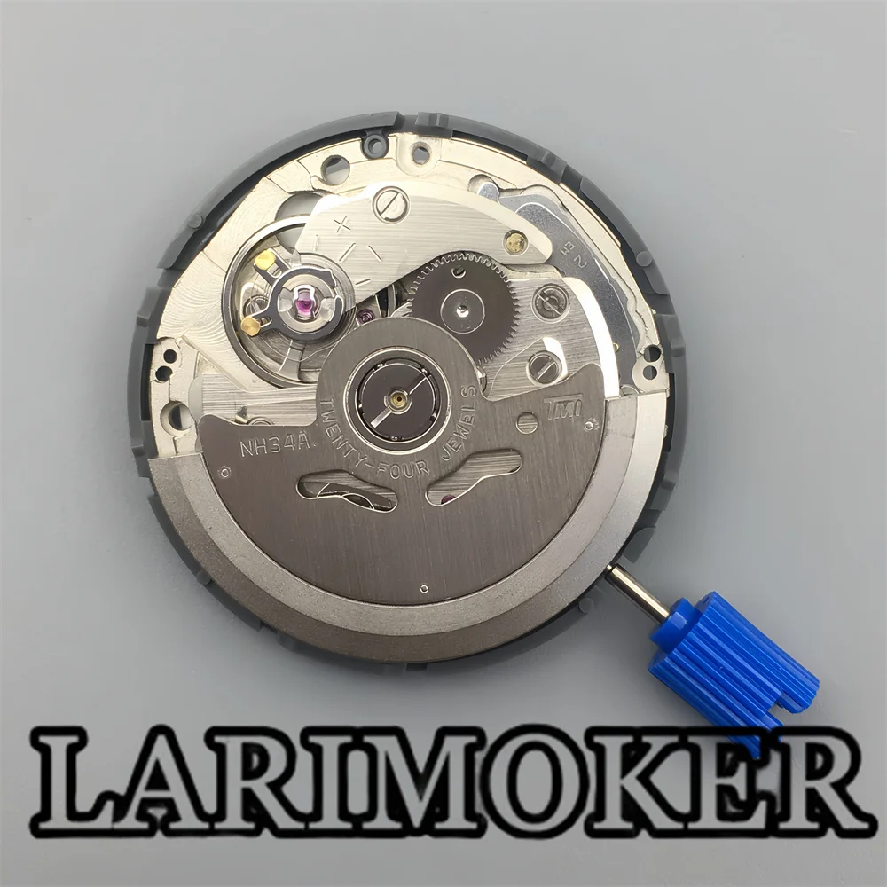 LARIMOKER GMT NH34 automatic mechanical movement 3 o'clock date function date plate high precision 24 gems movement