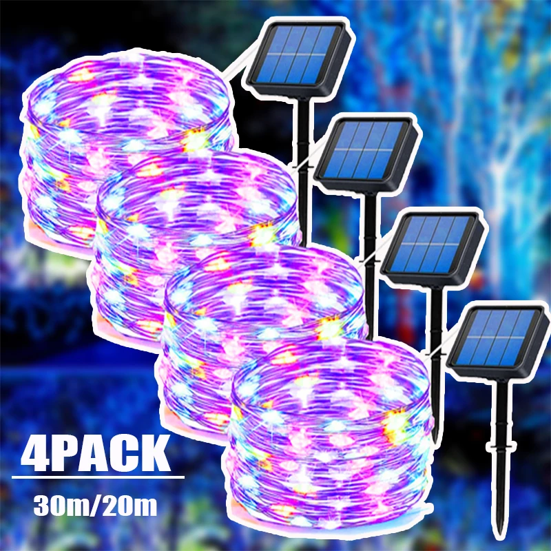 

300LED Solar Outdoor Light String Waterproof 8-mode Decorative Light Used for Garden Courtyards Homes Christmas Weddings Partiy