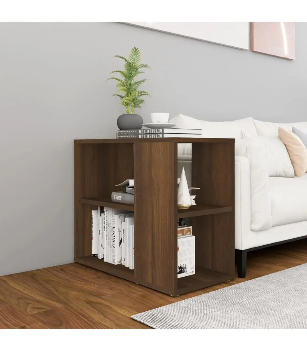 Sideboards auxiliary cabinet plywood brown oak 60x30x50 cm