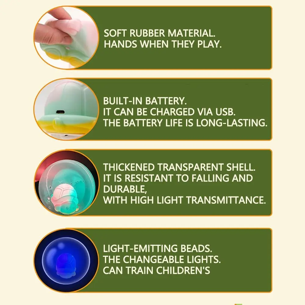 

Cartoon Lighting Bubble Ball Cute Animal Shape Kawaii Luminous Jumping Ball Automatic Rolling Touch Sensor Toddler Night Light