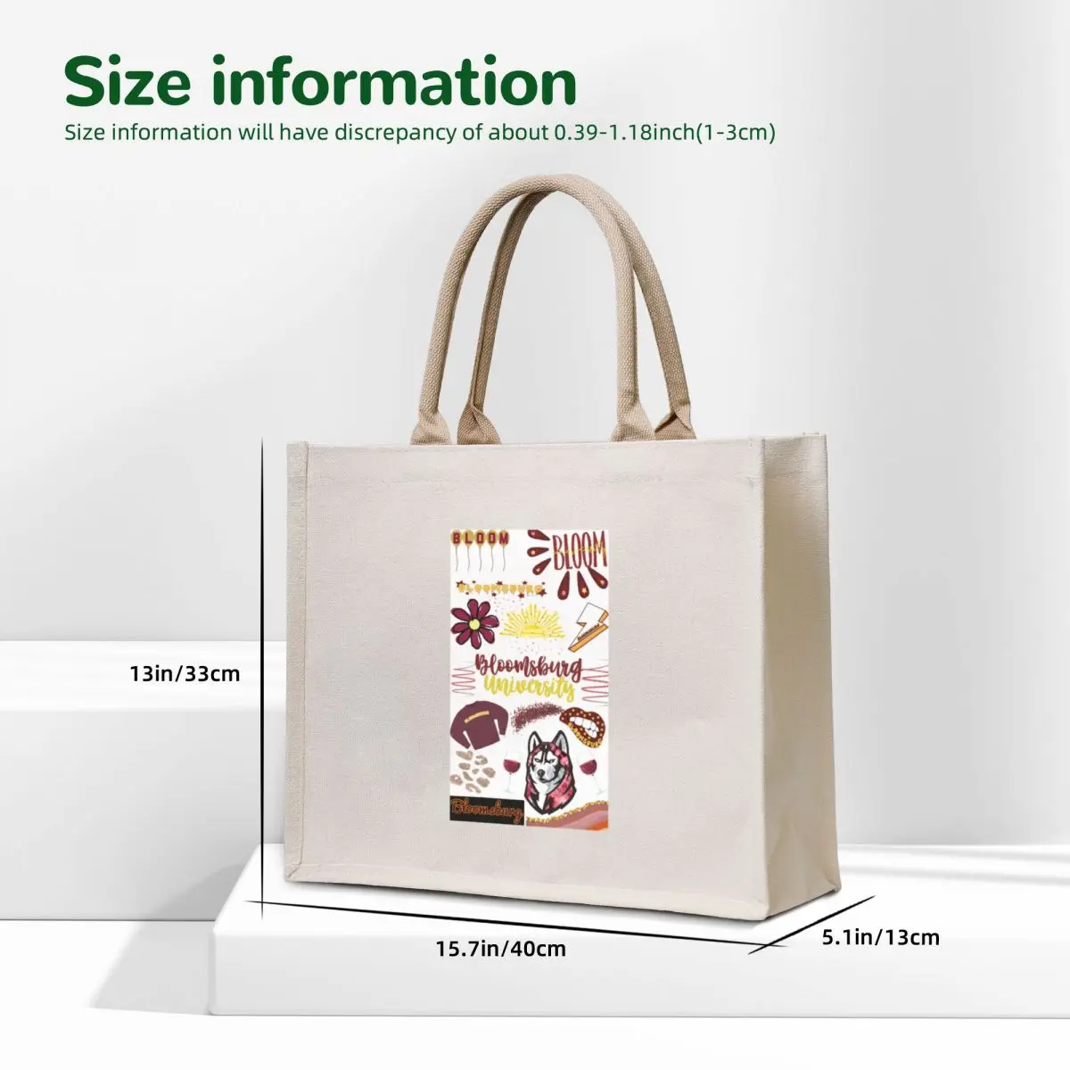cute background for Bloomsburg Tote Bag woman shopping bag Canvas bag for women tote men