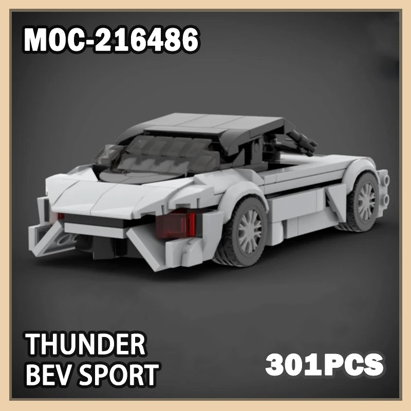 

MOC- 216486 Speed Champions Thunder Bev Sport Building Block Модель Кирпич Набор Креативные Подарки Миниатюрные DIY Дети Взрослые Diy 301 ШТ.