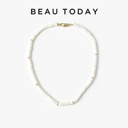 Beautoday Necklaces Women Plated Brass American Pine Retro White Elegant Female Jewerly Accessories Handmade 93035