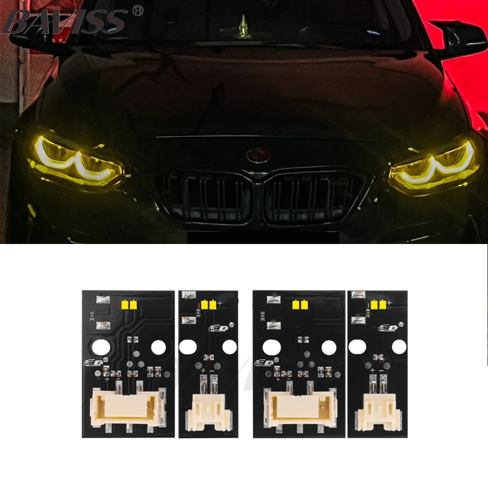 

Yellow Color Headlight LED Module daytime running light DRL module OE# 63117466511 63117466512 For BMW 1 series F52 2017-2021