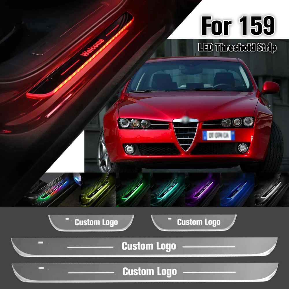 

For Alfa Romeo 159 2005-2012 Car Door Sill Light Customized Logo LED 2009 2010 2011 Welcome Threshold Pedal Lamp Accessories