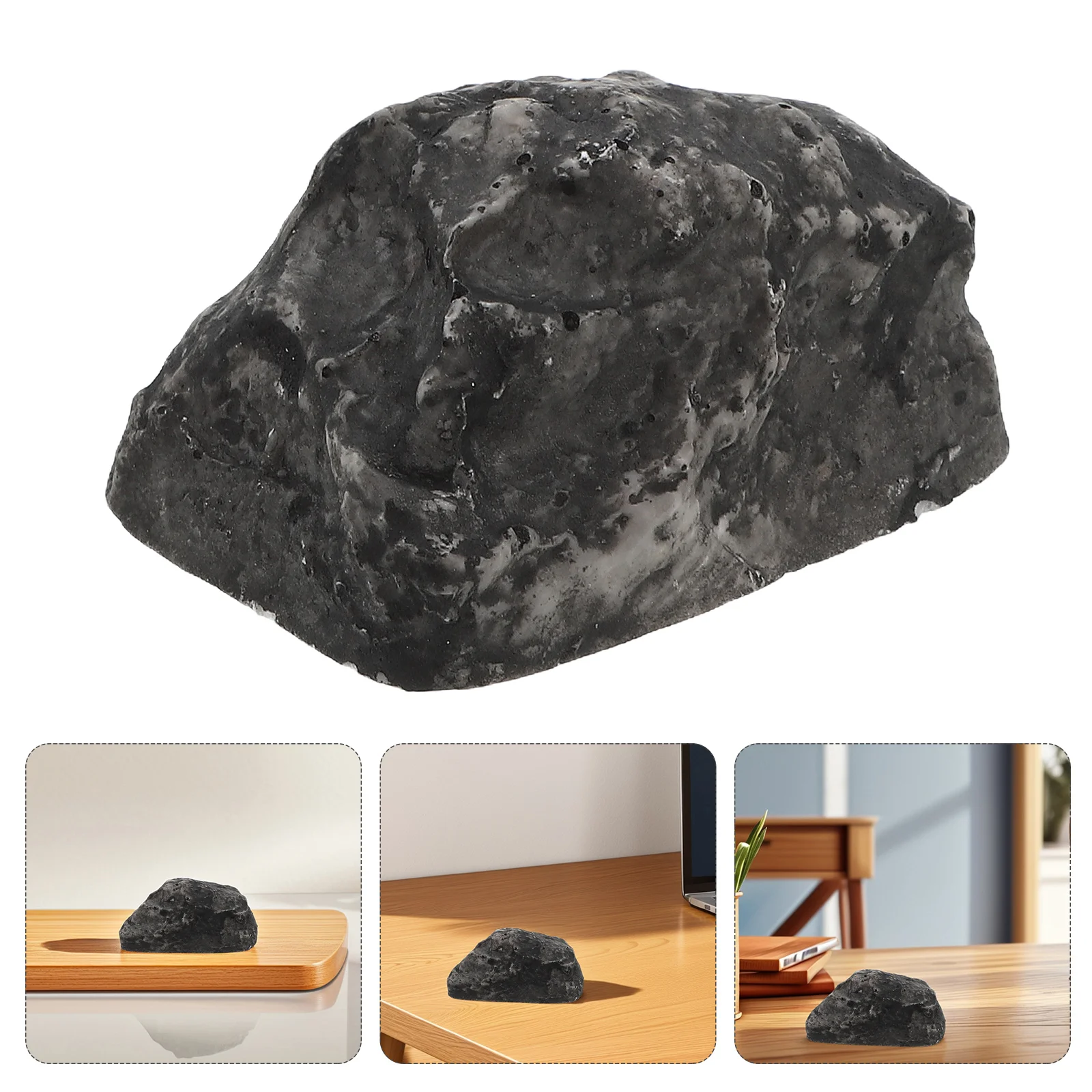 Caja de llaves de resina tipo piedra, estuche de almacenamiento oculto, colgador de llaves de piedra Artificial (cubierta de piedra + tapón)