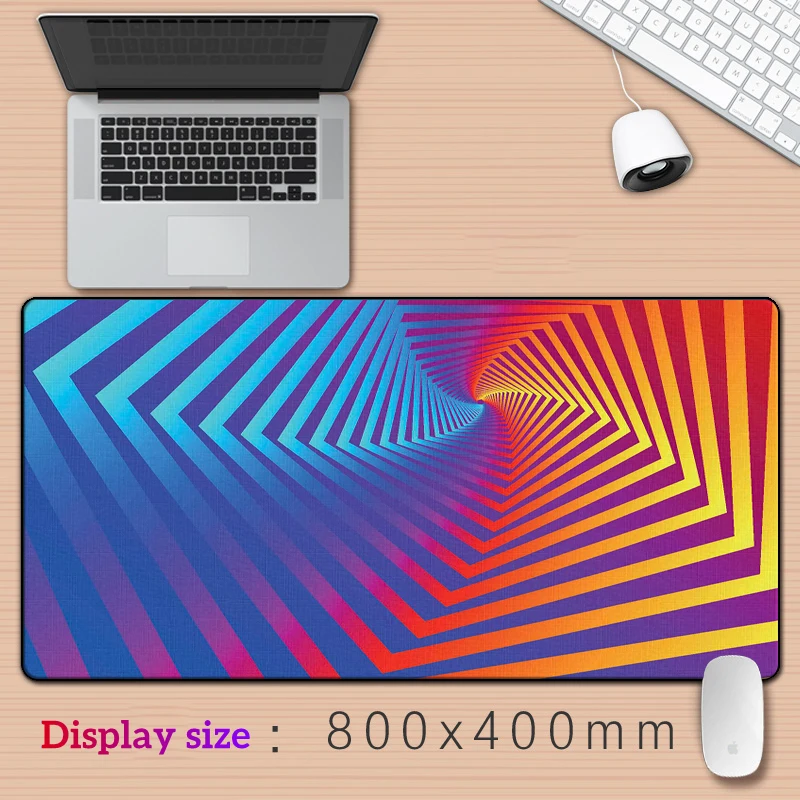 3d efeito visual arte impressão hd xxl mouse pad gamer acessório quente grande bloqueio de computador borda teclado tapete presente oficial