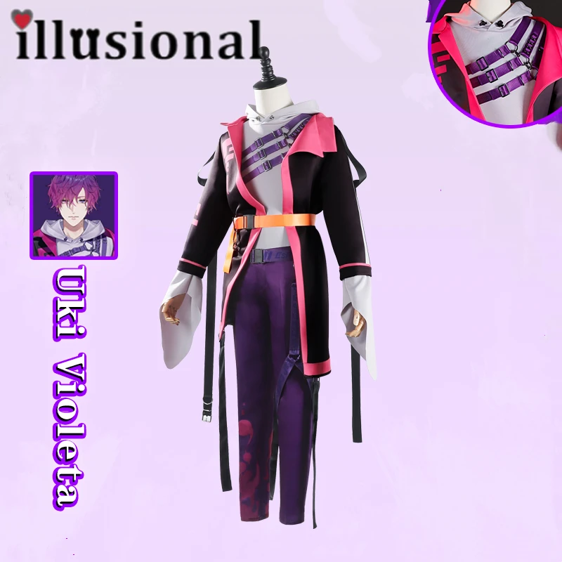 illusional Store Vtuber Luxiem Uki Violeta Cosplay Costume Anime Halloween Costume