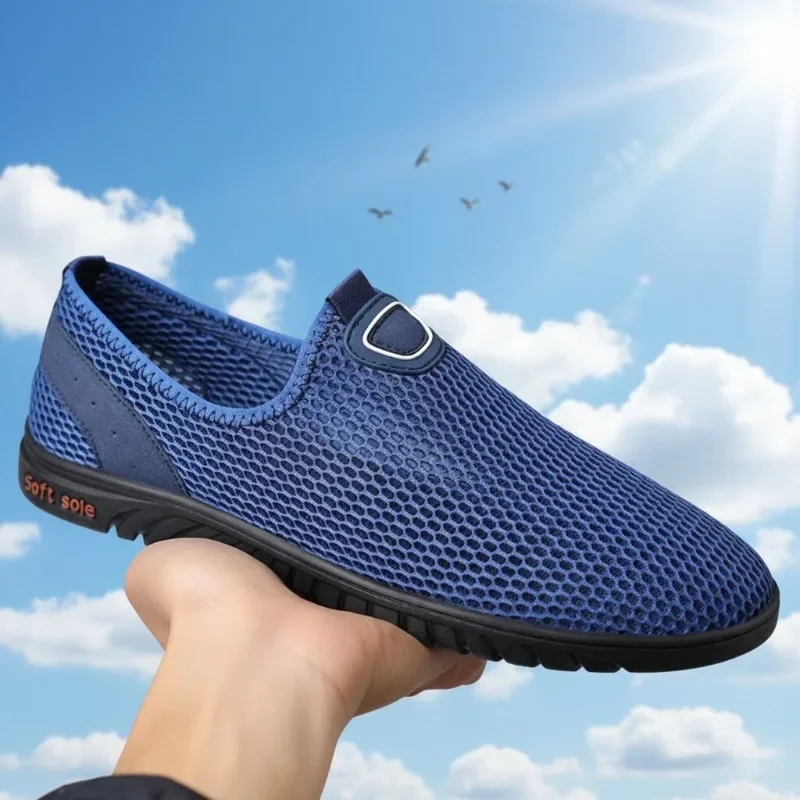 

Мужская обувь, летние сандалии, лоферы, мужская повседневная прогулочная обувь, дышащая удобная обувь на плоской подошве, мужские тапочки, мужские лоферы