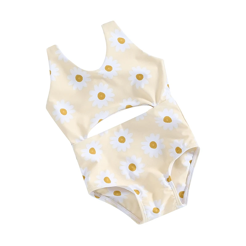 Scloutarry Peuter Pasgeboren Meisje Badpak Bloemenprint Mouwloze Bikini Badpakken Baby Meisje Badkleding