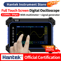 Hantek Handheld Touch Screen Digital Oscilloscope TO1112 TO1112C TO1112D portable 110Mhz 2-ch + Multimeter +Signal Generator