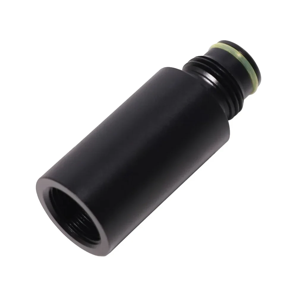 G1/2-14 Parallel Thread Aluminum Adapter 70mm Long for Carbon Dioxide and Air Inflation with Flat Face Seal Compatibility