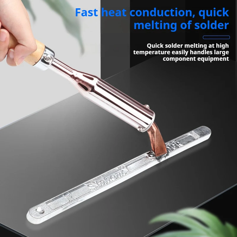 300w High-power soldering iron with wooden handle, 300w industrial-grade electronic repair soldering tool